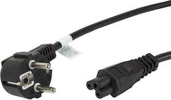 Lanberg Schuko - IEC C5 Cable 0.18m Μαύρο CA-C5CA-11CC-0018-BK