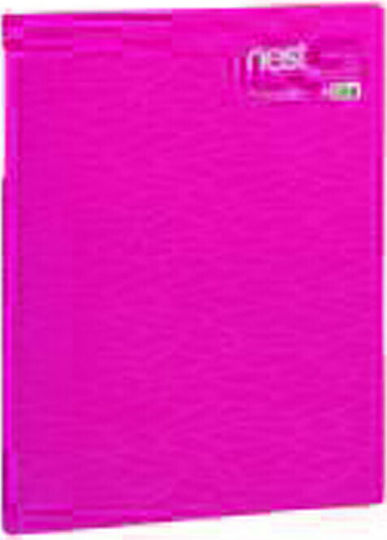 Foldermate Clipboard Flexible with 10 plastic sleeves Slides for Paper A4 Pink 1pcs