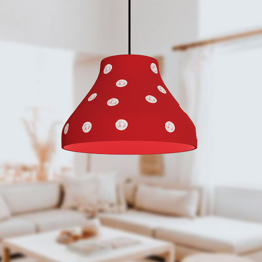 Alphab2b Watermelon Κρεμαστό Φωτιστικό Κόκκινο 24x70εκ.