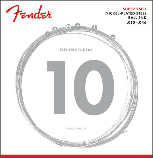 Fender Super 250's Ball End Σετ Χορδών Nickel Plated Steel Ηλεκτρικής Κιθάρας 10 - 46" 250R