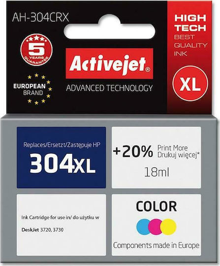 Active Jet Συμβατό Μελάνι Εκτυπωτή InkJet HP 304XL N9K07AE 400 Σελίδων 18ml Πολλαπλό (Color) 1τμχ