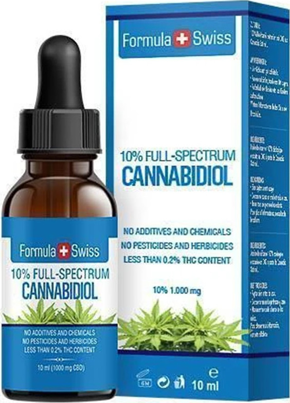 Formula Swiss Cannabidiol Drops 10%Full Spectrum 1000mg 10ml | Skroutz.gr