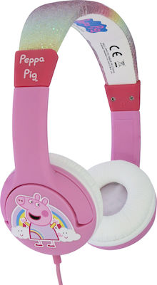 OTL Peppa Pig Glitter Rainbow Peppa Kids Headphones Wired Over Ear Kids' Headphones Pink PP0776