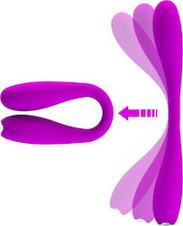 Pretty Love Yedda Vibrator for Couples with Remote Control 17.2cm BI-014710 Purple