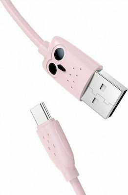 Hoco KX1 Regulär USB 2.0 auf Micro-USB-Kabel Rosa 1m (PP806158) 1Stück