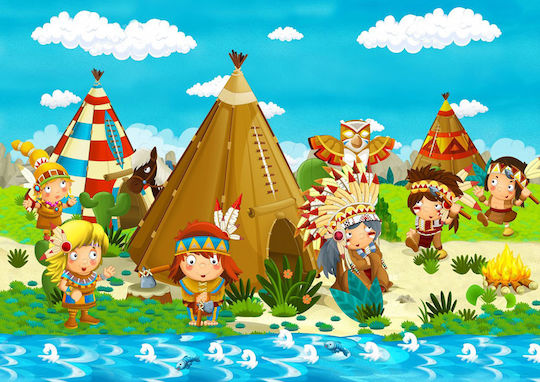 Детски Пъзел Small Indian Tribe 48бр Bluebird Puzzles