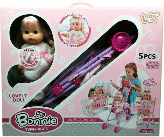 Zita Toys Σετ με Μωρό Κούκλα για 1.5+ Ετών 30 εκ.