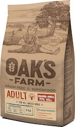 Oak's Farm Adult All Breeds 2kg Dry Food Grain-Free for Adult Dogs with Salmon