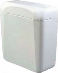 Kariba Lux Wandmontiert Kunststoff Toiletten-Spülung Rechteckig Weiß
