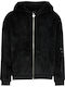 Guess Girls Hooded Cardigan with Zipper Black