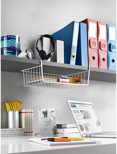 Metaltex Κρεμαστό Ράφι Babatex Μεταλλικό 40x26x14εκ. Λευκό