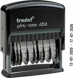 Trodat Printy Dater 4816 Rectangular Self-Inking Date Stamp in Greek Language