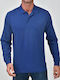 The Bostonians Herren Shirt Langarm Polo Blau 3PL0001-B00199