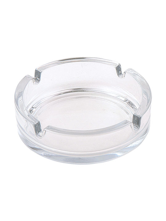 Uniglass Selena 105mm Σταχτοδοχείο Τσιγάρου Γυάλινο Διάφανο 24τμχ