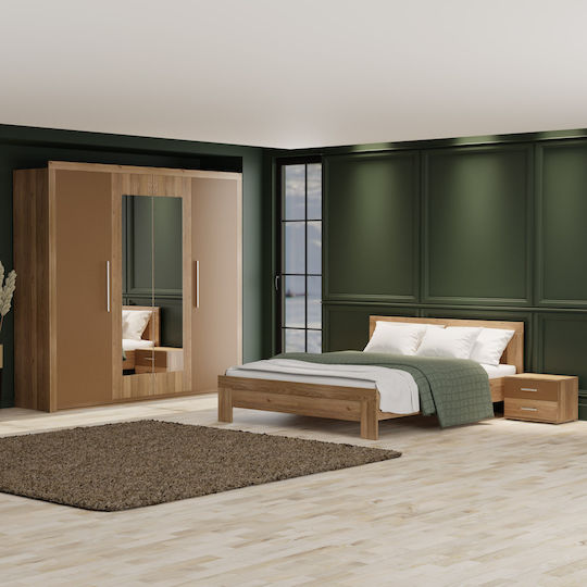 Juliet Queen for Mattress 160x200cm Golden Oak