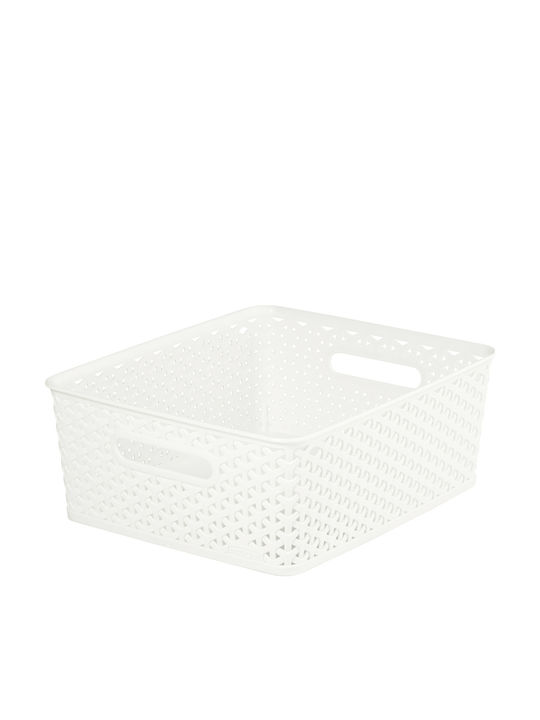 Curver Plastic Storage Basket Mystyle White 35.5x29.6x13.3cm