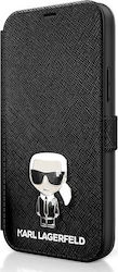 Karl Lagerfeld Iconic Synthetic Leather Book Black (iPhone 12 mini)