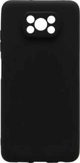 iNOS S-Cover Back Cover Σιλικόνης Μαύρο (Poco X3 NFC / X3 Pro)