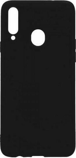 iNOS S-Cover Back Cover Σιλικόνης Μαύρο (Galaxy A20s)