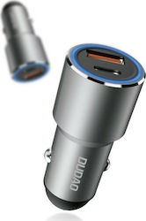 Dudao R4PQ Φορτιστής Αυτοκινήτου με Θύρες 1xUSB-A 1xType-C και Καλώδιο Type-C