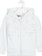 Losan Girls Hooded Sweatshirt with Zipper White