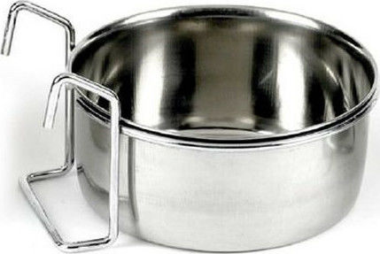 Happypet Metallisch Schalen Futter & Wasser für Hund & Katze 600ml 12.5cm in Silber Farbe