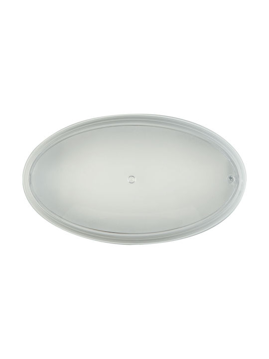 ArkoLight Κλασική Πλαστική Πλαφονιέρα Οροφής με Ντουί E27 σε Λευκό χρώμα 27cm Ματ