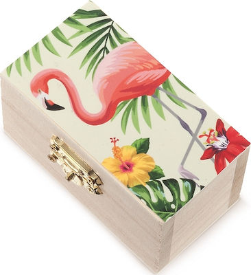 Taufgeschenk mit Schachtel Σεντούκι Flamingo aus Holz 48Stück