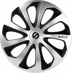 Sparco Car Hubcap Set Sicilia Pro 16" 4pcs Silver