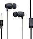 Inkax EP-14 In-ear Handsfree με Βύσμα 3.5mm Μαύρο