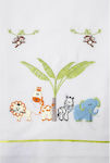 La Christine Baptism Towel Set Jungle Λευκό