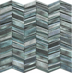 Karag Chevron Floor / Kitchen Wall / Bathroom Matte Porcelain Tile 44x44cm Ocean