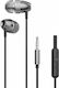 Dudao X2 Pro In-ear Handsfree με Βύσμα 3.5mm Γκρι