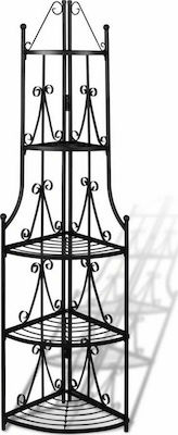 vidaXL Decorațiune Rack de Grădină Metalică Negru unghiular 40782