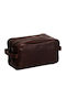 Toiletry Bag Stacey in Brown color 29cm