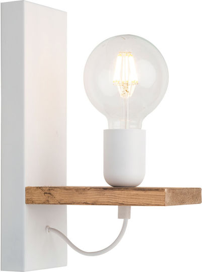 ArkoLight Vintage Leuchte Wand mit Fassung E27 Weiß 20x20x31cm