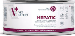 VetExpert Hepatic Cat Wet Food for Adult Cats for Liver Diseases In Can with 1pc 100gr