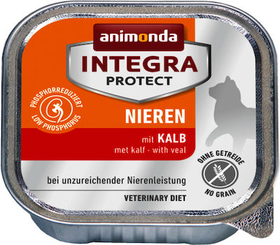 Animonda Integra Protect Nieren Hrana umeda pentru pisici adulte in Tavă cu Vițel 100gr 1buc