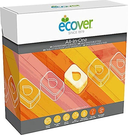 Ecover All In One Eco-Friendly 68 Dishwasher Pods