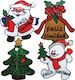 Christmas Stickers with Santa Claus , Tree , Bell and Snowman 15x15x20cm