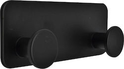 Ankor Double Wall-Mounted Bathroom Hook Black