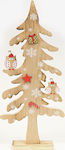 Christmas Decorative Wood Tree 41cm Beige