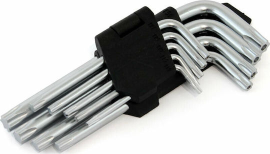 AMiO Σετ 9 Κλειδιά Torx σε Σχήμα L