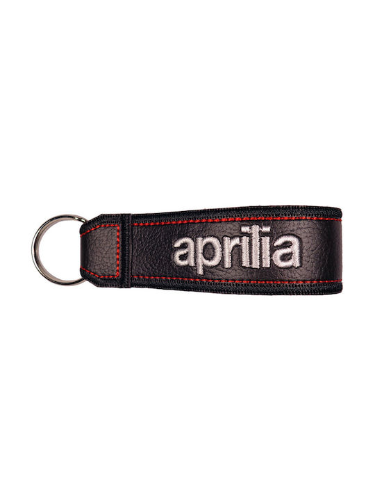 Keychain Aprilia Leather Black