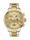 Tissot Chrono Xl Classic Ανδρικό Ρολόι 45mm Χρονογράφος Μπαταρίας με Ασημί Μεταλλικό Μπρασελέ