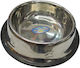 AGC Metallisch Schalen Futter & Wasser für Hund & Katze 22cm in Silber Farbe