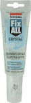 Soudal FixAll Crystal Sealant Silicone Mold Resistant Transparent 125ml