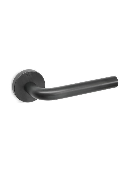 Convex Lever Front Door with Rosette Left 1755 1755ROY-L-S85S85 Graphite