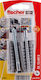 fischer Νάιλον Βύσμα με Βίδα σε Blister Ούπα Πλαστικό 12x60mm 3τμχ