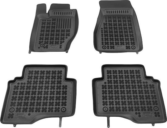 Rezaw Plast Satz Vorder- und Hintermatten Wannenartig 4Stück aus Gummi für Jeep Kommandant 2006-2010 Schwarz